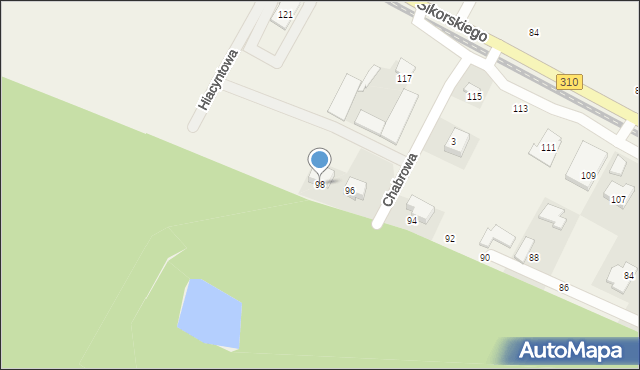 Psarskie, Bzowa, 98, mapa Psarskie