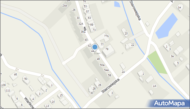 Radwanice, Bzowa, 46, mapa Radwanice