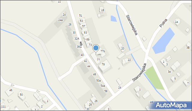 Radwanice, Bzowa, 77a, mapa Radwanice