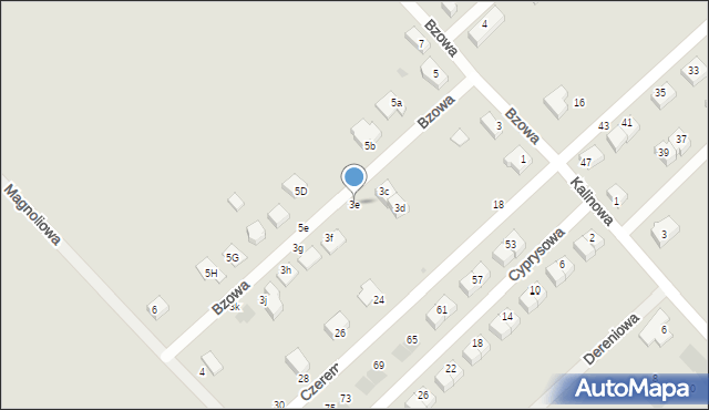 Siechnice, Bzowa, 3e, mapa Siechnice