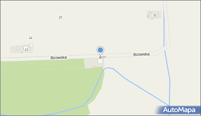 Wielki Komorsk, Bzowska, 26, mapa Wielki Komorsk