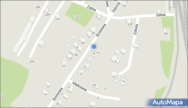 Zawiercie, Bzowska, 5, mapa Zawiercie