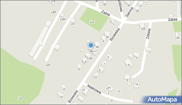 Zawiercie, Bzowska, 6a, mapa Zawiercie
