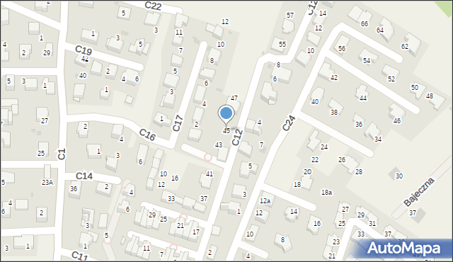 Węgrzce, C12, 45, mapa Węgrzce