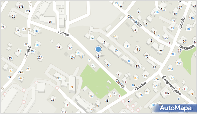Bochnia, Campi, 9, mapa Bochni