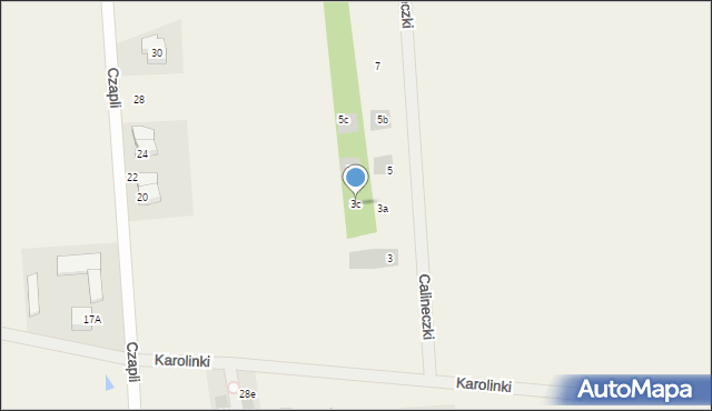 Boryszew, Calineczki, 3c, mapa Boryszew