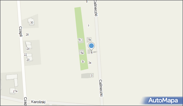 Boryszew, Calineczki, 5, mapa Boryszew