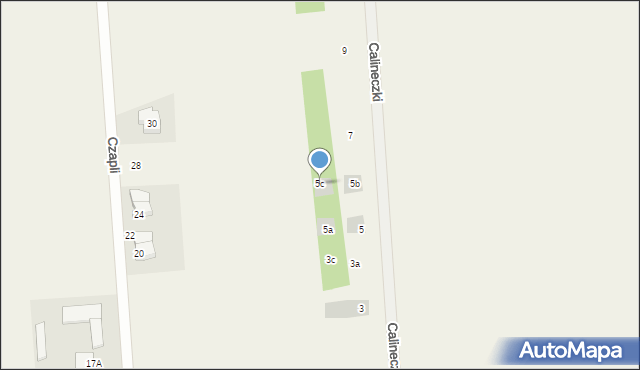 Boryszew, Calineczki, 5c, mapa Boryszew