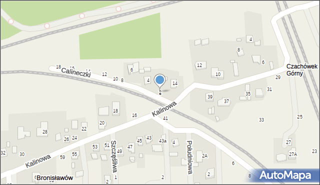 Bronisławów, Calineczki, 2, mapa Bronisławów