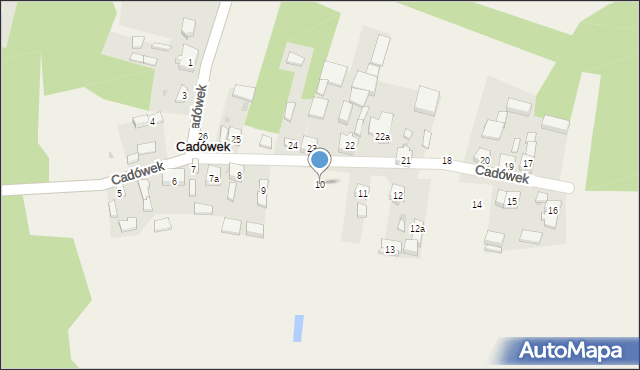 Cadówek, Cadówek, 10, mapa Cadówek