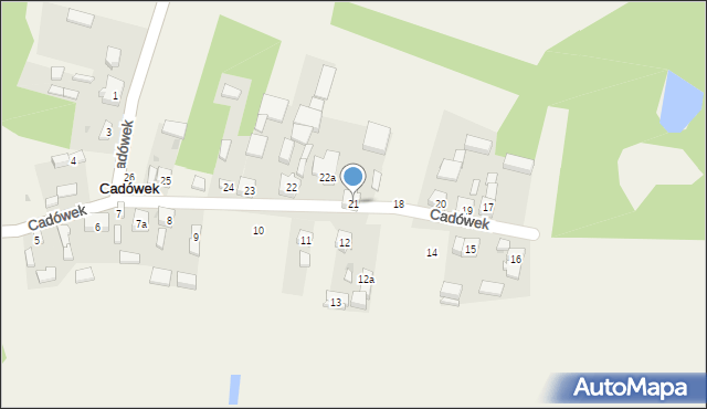 Cadówek, Cadówek, 21, mapa Cadówek