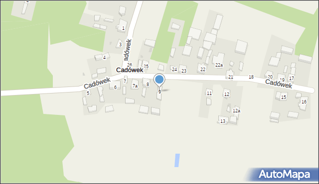 Cadówek, Cadówek, 9, mapa Cadówek