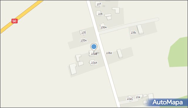 Całowanie, Całowanie, 104B, mapa Całowanie