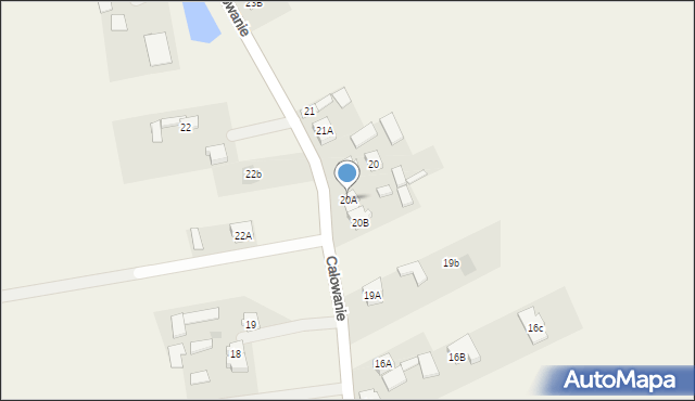 Całowanie, Całowanie, 20A, mapa Całowanie