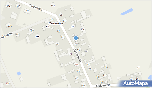 Całowanie, Całowanie, 77, mapa Całowanie
