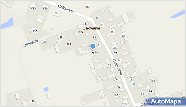 Całowanie, Całowanie, 79, mapa Całowanie