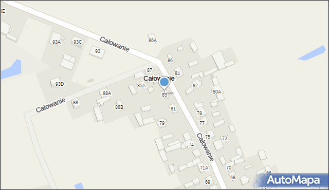 Całowanie, Całowanie, 83, mapa Całowanie