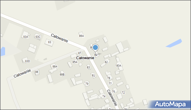 Całowanie, Całowanie, 84, mapa Całowanie