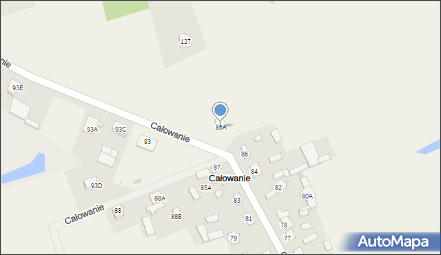 Całowanie, Całowanie, 86A, mapa Całowanie