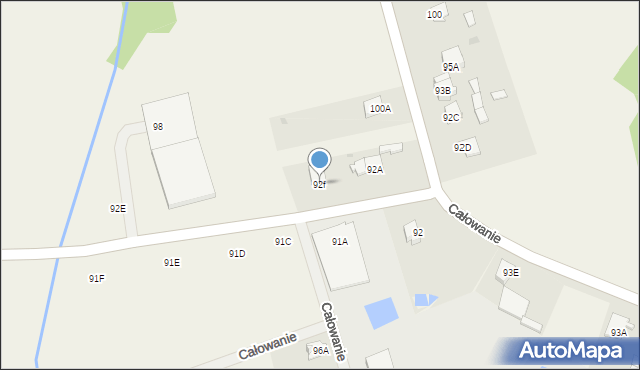 Całowanie, Całowanie, 92f, mapa Całowanie
