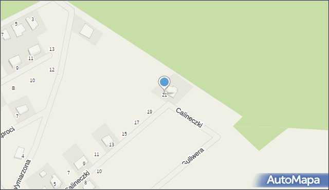 Dopiewiec, Calineczki, 21, mapa Dopiewiec
