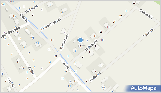 Dopiewiec, Calineczki, 5, mapa Dopiewiec