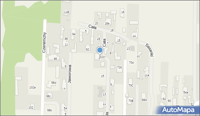 Koczargi Stare, Cała, 17, mapa Koczargi Stare