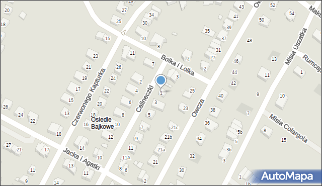 Kwidzyn, Calineczki, 1, mapa Kwidzyn