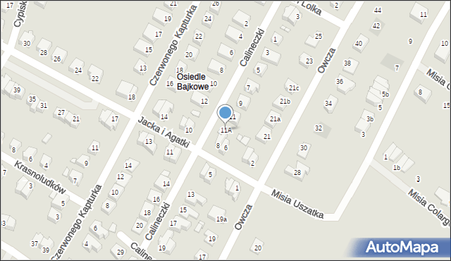 Kwidzyn, Calineczki, 11A, mapa Kwidzyn