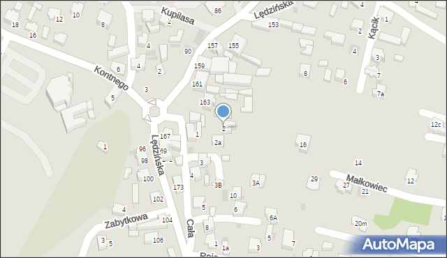 Lędziny, Cała, 2, mapa Lędziny