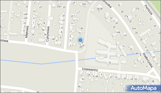 Łódź, Cała, 1a, mapa Łodzi