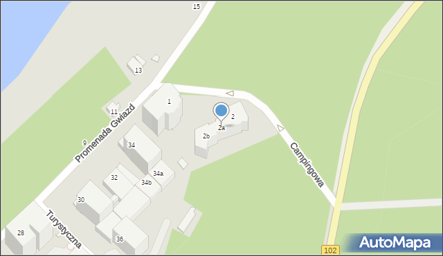 Międzyzdroje, Campingowa, 2a, mapa Międzyzdroje