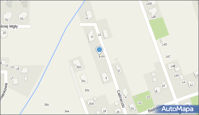 Stara Wieś, Calineczki, 7, mapa Stara Wieś