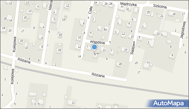 Wola Filipowska, Cała, 9, mapa Wola Filipowska