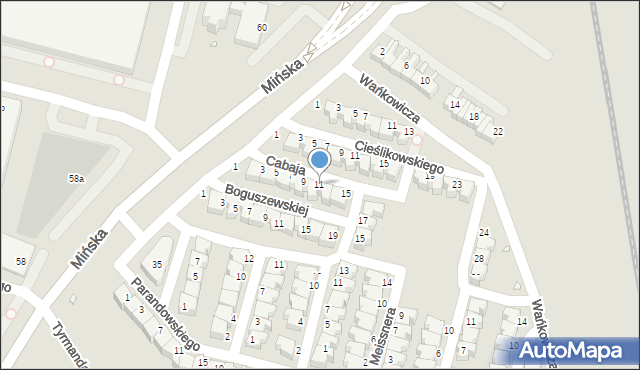 Wrocław, Cabaja Romualda, 11, mapa Wrocławia