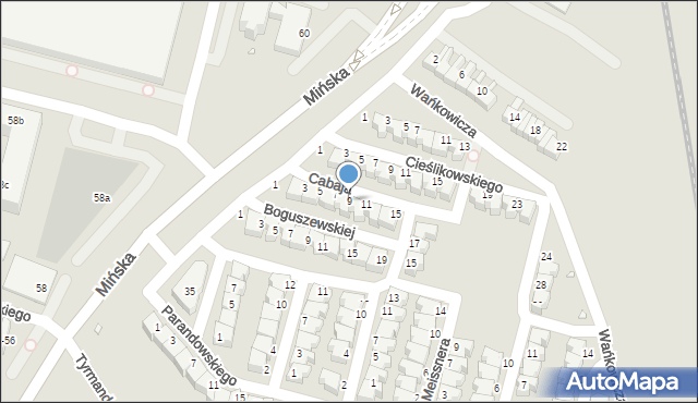 Wrocław, Cabaja Romualda, 9, mapa Wrocławia