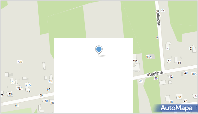 Biała Podlaska, Ceglana, 61b, mapa Białej Podlaskiej