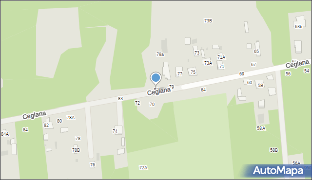 Biała Podlaska, Ceglana, 81, mapa Białej Podlaskiej