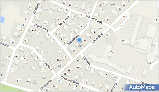 Białe Błota, Centralna, 54, mapa Białe Błota