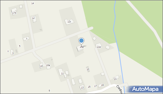 Biały Bór, Cedrowa, 15a, mapa Biały Bór