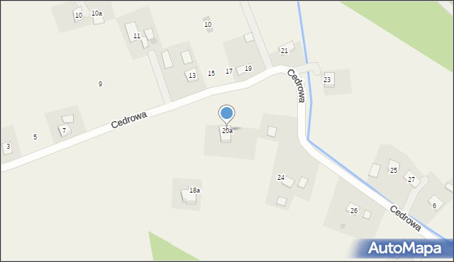 Biały Bór, Cedrowa, 20a, mapa Biały Bór