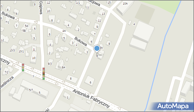 Białystok, Cedrowa, 6, mapa Białegostoku