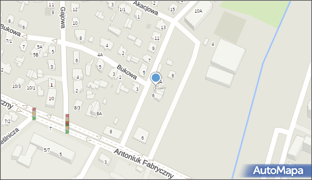 Białystok, Cedrowa, 6b, mapa Białegostoku