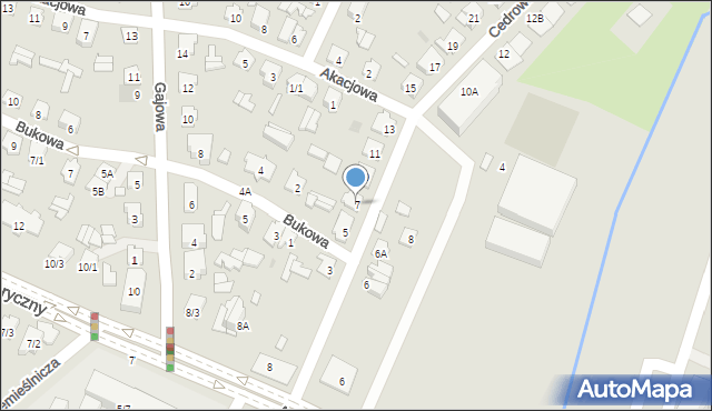 Białystok, Cedrowa, 7, mapa Białegostoku