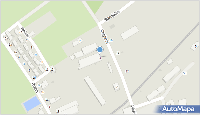 Bielawa, Ceglana, 4, mapa Bielawa