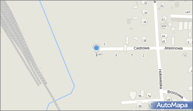 Bielsk Podlaski, Cedrowa, 8, mapa Bielsk Podlaski