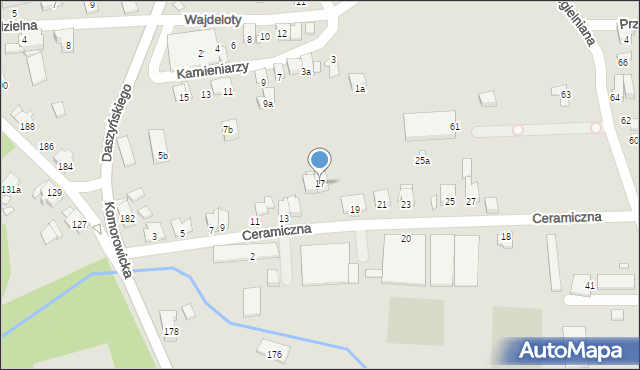 Bielsko-Biała, Ceramiczna, 17, mapa Bielsko-Białej