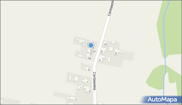 Błotnica Strzelecka, Centawska, 11, mapa Błotnica Strzelecka