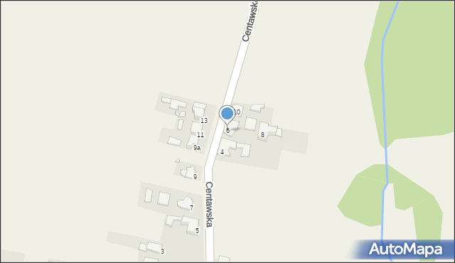 Błotnica Strzelecka, Centawska, 6, mapa Błotnica Strzelecka
