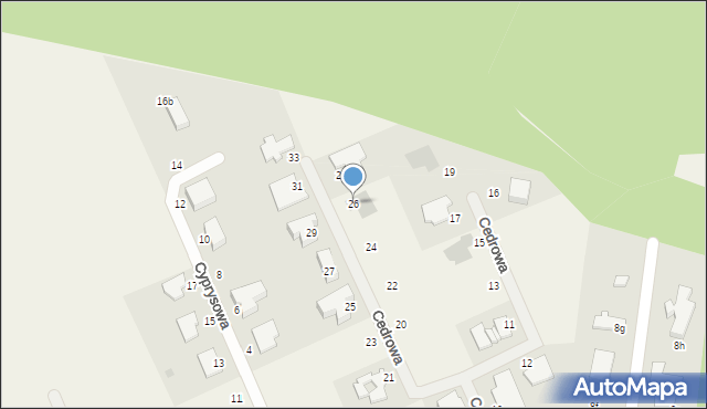 Bolesławice, Cedrowa, 26, mapa Bolesławice